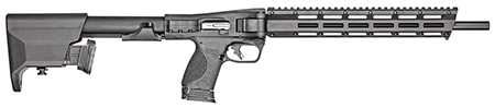 [022188894929] Smith  &  Wesson 12576 M & P FPC  9mm Luger 10+1 16.25" Black Oxide Steel Barrel, Black Anodized Aluminum Receiver, M-LOK Slots w/Picatinny Style Rail Handguard, Adjustable Black Synthetic Stock