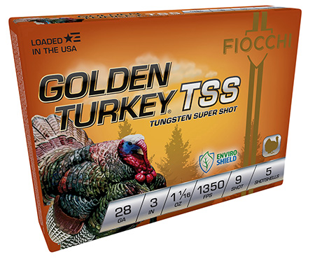 [762344713243] Fiocchi 283TSS9 Golden Turkey TSS 28Gauge 3" 1 1/16oz 9Shot 5 Per Box/10 Case