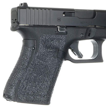 [812308020075] Talon Grips EV02R Adhesive Grip  Textured Black Rubber, Fits Compact Glock Gen 5 (19, 23, etc.)