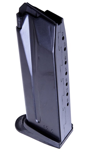 [642230266841] HK 50248621 45C  Black Detachable with Extended Floor Plate 8rd 45 ACP for H & K USP Compact/45 Compact