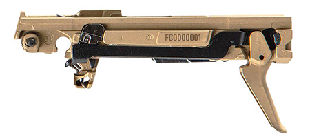[798681659548] Sig Sauer 8900164 P365 Custom Works Fire Control Unit *FFL Item (FCU Only), 9mm Luger/380 ACP, Gold Nitride, Titanium Frame  &  Flat Face Trigger, Fits Sig P365 Parts