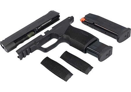 [798681680207] Sig Sauer 8901443 Caliber Exchange Kit  9mm Luger 3.10" 17rd (2) Black Optic Cut Slide Polymer Picatinny Rail Frame X-Ray 3 Sights for All Sig P365 Models