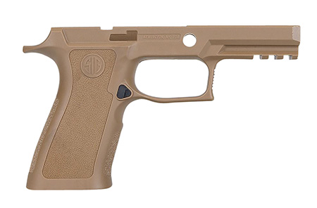 [798681621828] Sig Sauer GRIPMODXCA943MCOY P320 Grip Module X-Series Carry (Medium Size Module), 9mm Luger/40 S&W/357 Sig, Coyote Polymer, Fits Sig P320 (3.90"  &  4.70")