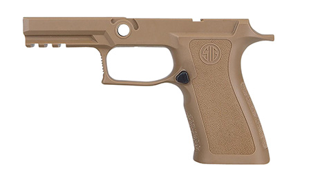 [798681617012] Sig Sauer GRIPMODXCA943SMCOY P320 Grip Module X-Series Carry (Small Size Module), 9mm Luger/40 S&W/357 Sig, Coyote Polymer, Fits Sig P320 (3.90"  &  4.70")