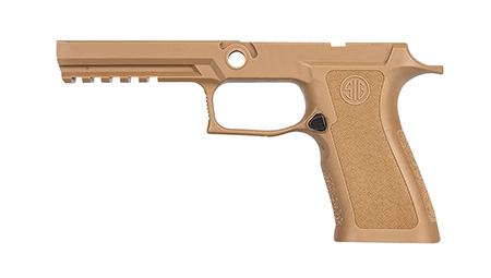 [798681623914] Sig Sauer GRIPMODXF943MCOY P320 Grip Module X-Series (Medium Size Module), 9mm Luger/40 S&W/357 Sig, Coyote Polymer, Fits Full Size Sig P320 (4.70")