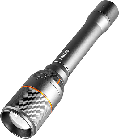 [645397937487] NEBO NEBFLT0018 Davinci 1000 Flashlight  Gray 100/400/1,000 Lumens White LED