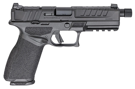 [706397970536] Springfield Armory ECT9459B3D Echelon  9mm Luger 17+1/20+1 5.28" Threaded Barrel, Black, Optic Cut Serrated Slide, Polymer Frame with Pic. Rail, Interchangeable Backstrap Grip, 3-Dot Tritium Sights