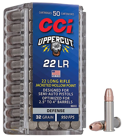 [604544688849] CCI 960CC Uppercut Defense 22LR 32gr Jacketed Hollow Point 50 Per Box/100 Case