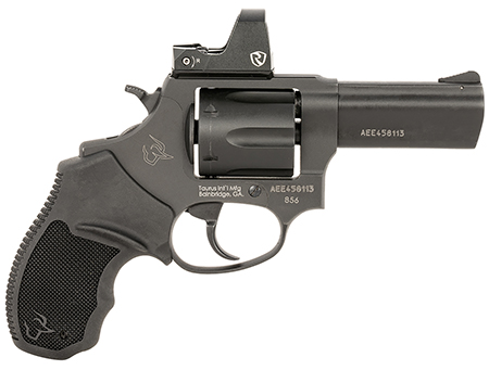 [725327941163] Taurus 2-856P31-R 856 T.O.R.O. Small 38 Special +P 6 Shot 3" Matte Black Stainless Steel Barrel, Cylinder  &  Frame, Black Rubber Grip, Riton 3 Tactix MPRD 2, Transfer Bar Safety, Exposed Hammer