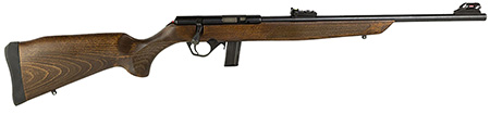 [754908316304] Rossi RB22L1811WD RB22  Full Size 22 LR 10+1 18" Matte Black Steel Barrel, Dovetail Base Steel Receiver, Hardwood Monte Carlo Stock