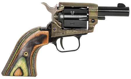 [727962709047] Heritage Mfg BK22CH2 Barkeep  22 LR 6 Shot, 2.67" Black Oxide Steel Barrel, Simulated Case Hardened Zinc Alloy Frame, Black Oxide Cylinder, Camo Laminate Grip, Manual Safety, Exposed Hammer