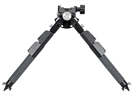 [682157405626] Mdt Sporting Goods Inc 106293BLK CKYE-POD Gen 2 Double Pull, Black Aluminum, 9"-18.50", 360 Degrees Pan, Spiked Feet, Integrated Barricade Stop, Fits ARCA/Picatinny/RRS Dovetail Rails