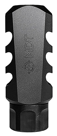 [709951107201] Mdt Sporting Goods Inc 103516BLK Elite Muzzle Brake  30 Cal (7.62mm), Black Steel, 3 Port, 5/8"-24 tpi