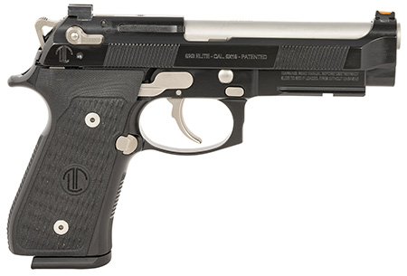 [810059260870] Langdon Tactical Tech LTT92ECB Beretta 92 Elite  9mm Luger 18+1 4.70" Target Crown Steel Barrel, Black Serrated Steel Slide, Black Frame w/Picatinny Rail, Black VZ G10 Grip