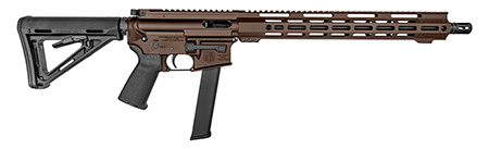 [810035755734] Diamondback DB1418P071 DB15  9mm Luger 32+1 16", Midnight Bronze Rec/M-Lok Handgaurd, Carbon Lower, Black Magpul CTR Stock/K2 Grip, Flash Hider