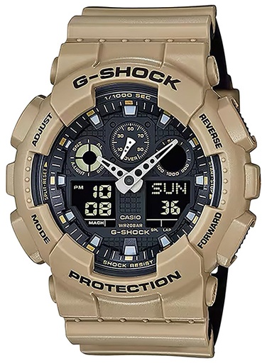 [889232125428] G-shock/vlc Distribution GA100L8A G-Shock Tactical Brown Stainless Steel Bezel 145-215mm