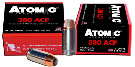 [858767004539] Atomic Ammunition 00453 Pistol Precision Craft 380ACP 90gr Hollow Point 20 Per Box/10 Case