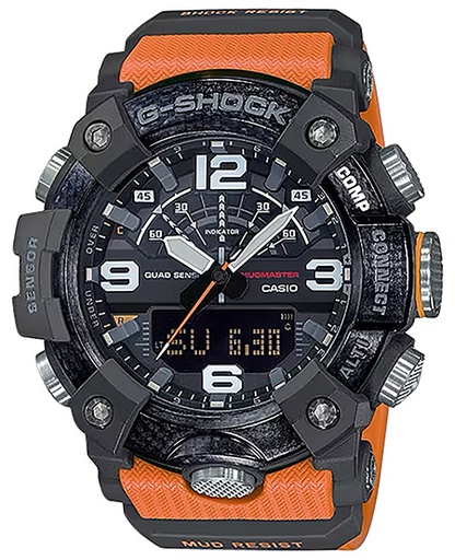 [889232235431] G-shock/vlc Distribution GGB1001A9 G-Shock Tactical MudMaster Keep Time Orange/Black Size 145-215mm Features Digital Compass