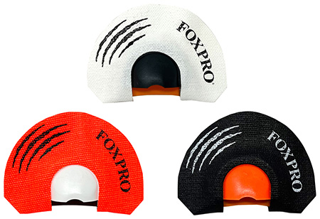 [831621010143] Foxpro HOWLERPACK Predator Combo Diaphragm Call Rabbit/Coyote Sounds Attracts Coyotes Black/Red/White 3 Pack