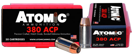 [858767004140] Atomic Ammunition 00414 Pistol Precision Craft 380ACP 90gr Hollow Point 50 Per Box/10 Case