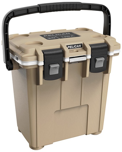 [825494076351] PELICAN 20Q-1-TANWHT 20QT ELITE COOLER TAN/WHT