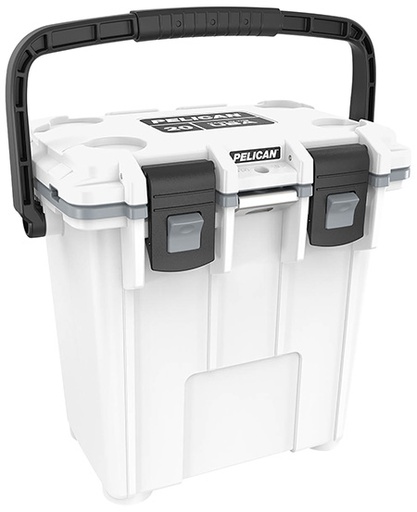 [825494068295] PELICAN 20Q-1-WHTGRY 20QT ELITE COOLER WHT/GRY