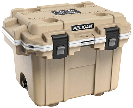 [825494076368] PELICAN 30Q-1-TANWHT 30QT ELITE COOLER TAN/WHT