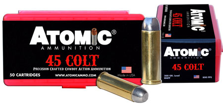 [858767004348] Atomic Ammunition 00434 Cowboy Action Precision Craft 45Colt 200gr Lead Round Nose Flat Point 50 Per Box/10 Case