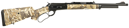 [810012512831] Taylors  &  Company 210317 Pedersoli 1886 Journey 45-70 Gov 5+1 19" Black Cerakote Barrel, Black Cerakote Drilled  &  Tapped Receiver, Adj Cheekrest Camo Synthetic Stock