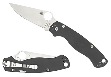 [716104012190] Spyderco C81GPDGY2 Para Military 2  3.47" Folding Plain Satin Maxamet Steel Blade/Dark Gray Textured G10 Handle Includes Pocket Clip