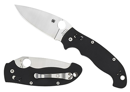 [716104008353] Spyderco C95GP2 Manix 2  XL 3.85" Folding Plain Satin CPM S30V SS Blade/Black Textured G10 Handle Includes Pocket Clip