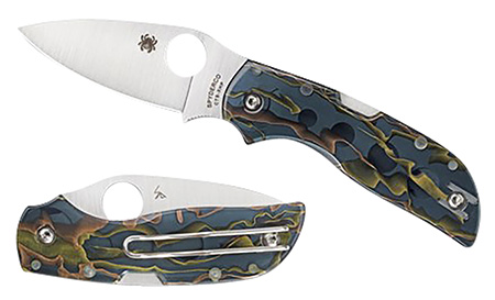 [716104011568] Spyderco C152RNP Chaparral Raffir Noble 2.80" Folding Plain Satin CTS XHP Steel Blade/Smoke Colored Acrylic/Brass  &  Copper Mesh Handle Includes Pocket Clip