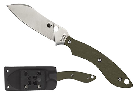 [716104651368] Spyderco FB50GPOD Stok  2.95" Fixed Drop Point Plain Stonewashed 8Cr13MoV SS Blade/Olive Drab Textured G10 Handle Includes Sheath w/G-Clip