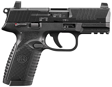 [845737013325] FN 66101013 502 MRD Full Size 22 LR 10+1 4" Black Target Crown Steel Barrel/Black PVD Optic Ready/Serrated Slide/Black Polymer Frame w/Accessory Rail/Black Textured Polymer Grips Ambidextrous