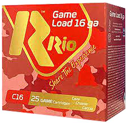 [8435101625418] Rio Ammunition RCHV168 Game Load  16Gauge 2.75" 1 1/8oz 8Shot 25 Per Box/10 Case