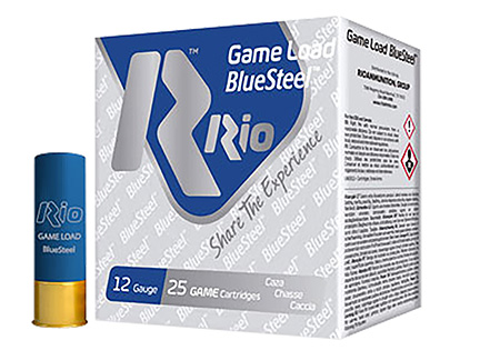 [8435101621564] Rio Ammunition GLBS325 Game Load BlueSteel  12Gauge 2.75" 1 1/8oz 5Shot 25 Per Box/10 Case