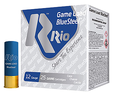 [8435101628457] Rio Ammunition GLBS327 Game Load BlueSteel  12Gauge 2.75" 1 1/8oz 7Shot 25 Per Box/10 Case