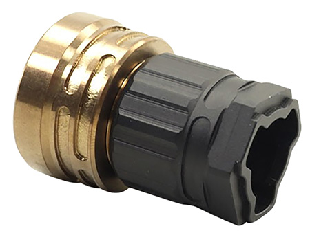 [850035705742] Q LLC ACCE9MOUNTTRILUGBLACK Erect9r Three-Way Mount Black, Fits HK 3-Lug Mount for ERECT9R 9mm Suppressor