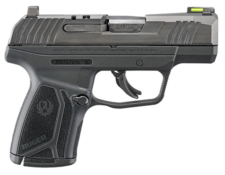 [736676035182] Ruger 3518 Max-9 *CA Compliant Compact 9mm Luger 10+1 3.20" Black Oxide Steel Barrel, Black Oxide Serrated Slide, Black Frame  &  Black Nylon Grips