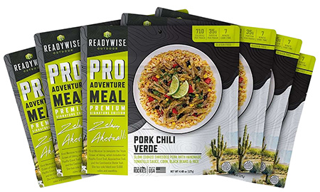 [850045543426] ReadyWise RW05191 Outdoor Food Kit Pork Chili Verde 2 Servings Per Pouch, 6 Per Case