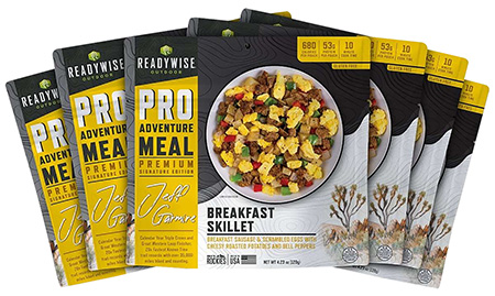 [850045543433] ReadyWise RW05192 Outdoor Food Kit Breakfast Skillet 2 Servings Per Pouch, 6 Per Case