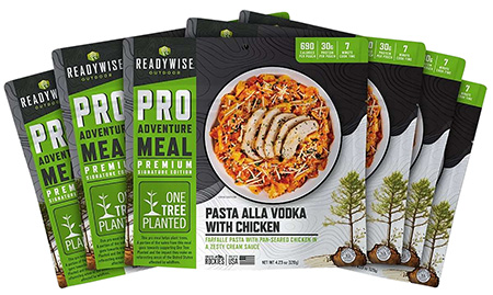 [850045543471] ReadyWise RW05196 Outdoor Food Kit Pasta Alla Vodka with Chicken 2 Servings Per Pouch, 6 Per Case