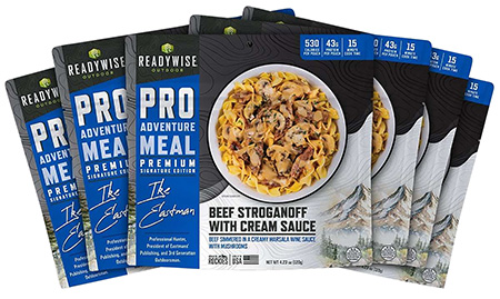 [850045543488] ReadyWise RW05197 Outdoor Food Kit Beef Stroganoff with Mushroom Cream 2 Servings Per Pouch, 6 Per Case