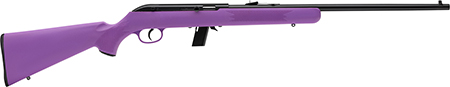 [062654402197] Savage Arms 40219 64 F Full Size 22 LR 10+1 21" Matte Black Carbon Steel Barrel, Matte Black Grooved Carbon Steel Receiver, Purple Fixed Synthetic Stock, Right Hand
