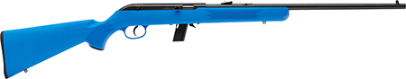 [062654402173] Savage Arms 40217 64 F Full Size 22 LR 10+1 21" Matte Black Carbon Steel Barrel, Matte Black Grooved Carbon Steel Receiver, Blue Fixed Synthetic Stock, Right Hand