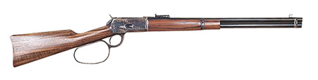 [814230015662] Cimarron AS067 1892 Cogburn Carbine 45 Colt (LC) 10+1 20" Blued Round Barrel, Color Case Hardened Receiver, Walnut Furniture, Large Loop Lever