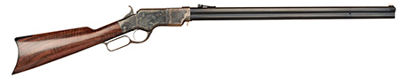 [844234104321] Cimarron CA236 1860 Henry Steel Framed 45 Colt (LC) 12+1 24" Blued Octagon Barrel, Color Case Hardened Rec, Walnut Furniture, Adj. Sights