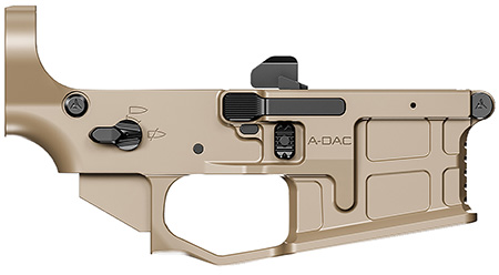[817093023713] Radian Weapons R0390 A-DAC 15 Lower Receiver FDE, Fully Ambi Controls, Talon 45/90 Safety, Ext. Bolt Catch, Left-Side Mag Release, Right-Side Bolt Release, Enhanced Takedown Pins