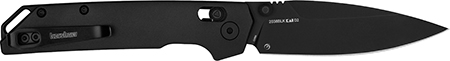 [087171065601] Kershaw 2038BLK Iridium  3.40" Folding Spear Point Plain Satin/Stonewashed D2 Steel Blade/ Gray Anodized Aluminum Handle Includes Pocket Clip