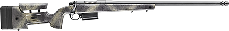 [043125016587] Bergara Rifles B14LM3613 B-14 Wilderness HMR 7mm PRC 5+1 24" Threaded, Sniper Gray Cerakote Barrel/Rec, Adj. SoftTouch Woodland Camo Stock with Mini-Chassis, Omni Muzzle Brake